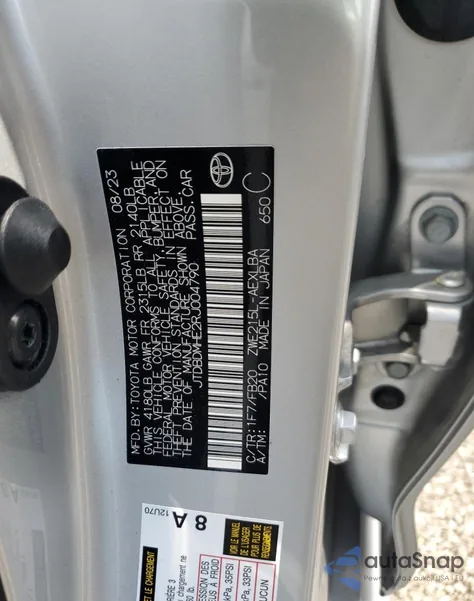 2024 Toyota Corolla Le z USA, uszkodzony, nr VIN JTDBDMHE2RJ004790